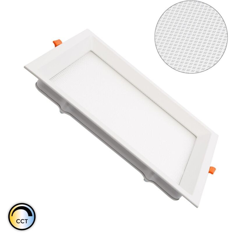 foto del prodotto efectoled pannello downlight led 20w bianco selezionabile quadrato microprismatico foro 200x200mm lifud no flicker cct