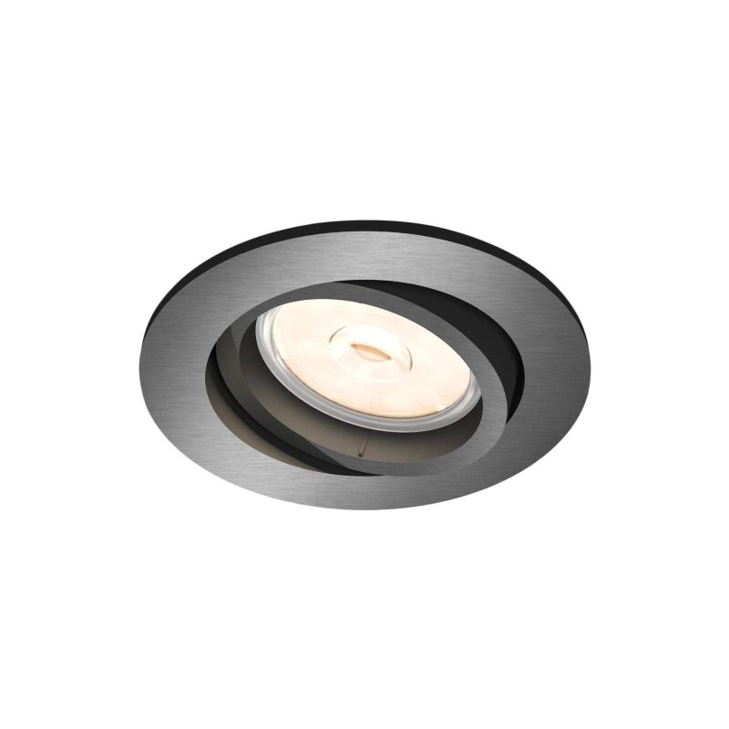 foto del prodotto efectoled philips lighting donegal faretto da incasso, attacco gu10, rotonda, grigio