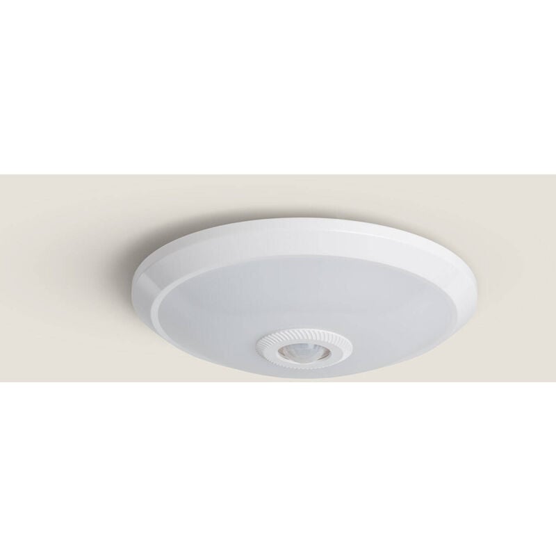 foto del prodotto efectoled plafoniera led 12w con sensore di movimento pir e crepuscolare design bianco freddo 6000k