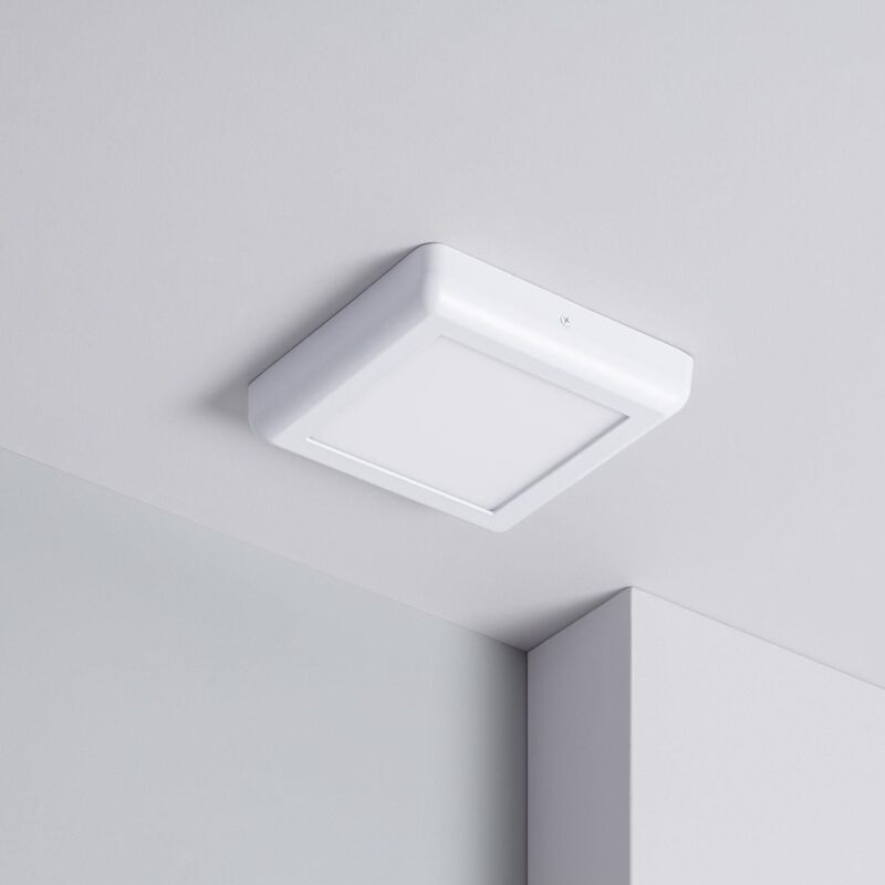 foto del prodotto efectoled plafoniera led 12w quadrato metallo 178x178 mm design bianco bianco freddo 6000k