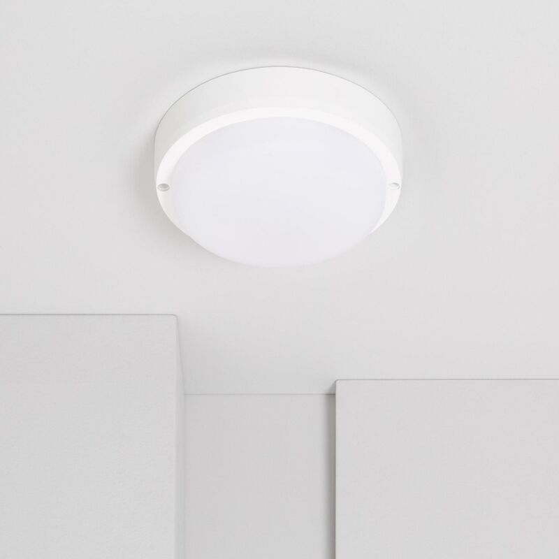 foto del prodotto efectoled plafoniera led 15w circolare per esterni 140 mm ip65 hublot white bianco caldo 3000k