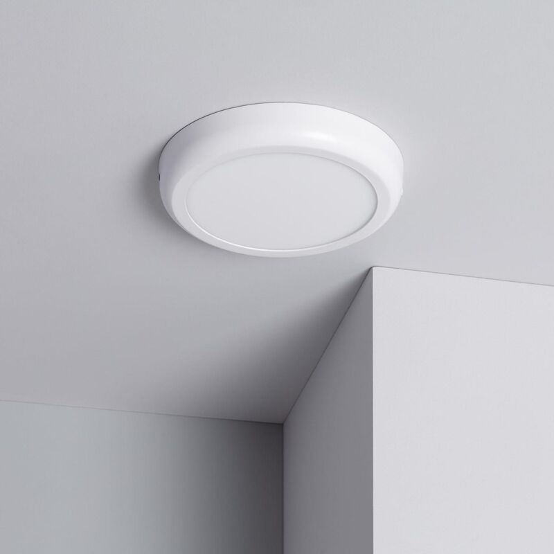 foto del prodotto efectoled plafoniera led 18w circolare metallo 225 mm design bianco bianco caldo 3000k