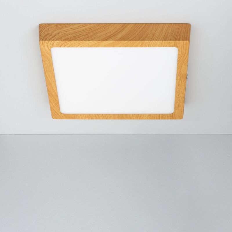 foto del prodotto efectoled plafoniera led 18w quadrata aluminio 210x210 mm slim cct selezionabile gal n switchdimm naturale