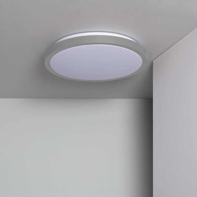 foto del prodotto efectoled plafoniera led 19w circolare 400 mm cct selezionabile faina grigio