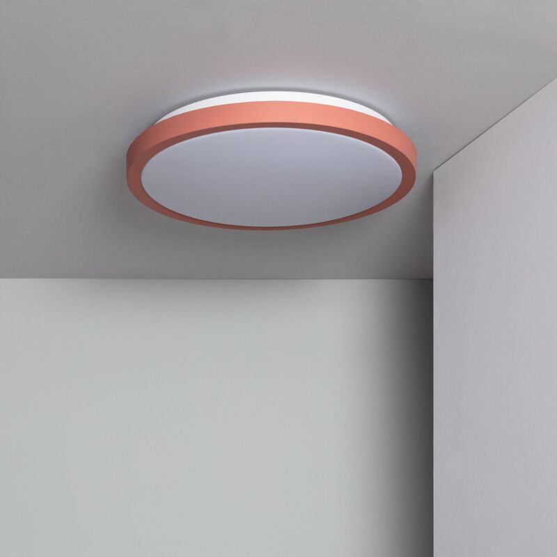 foto del prodotto efectoled plafoniera led 19w circolare 400 mm cct selezionabile faina rosa