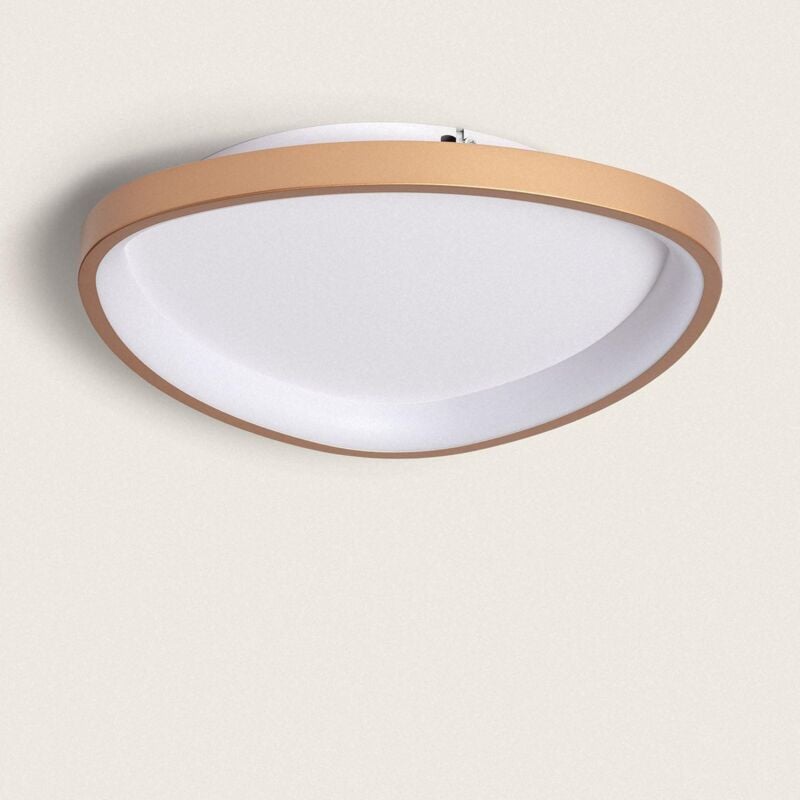 foto del prodotto efectoled plafoniera led 20w 420 mm ovale metallo 420 mm cct selezionabile owen oro