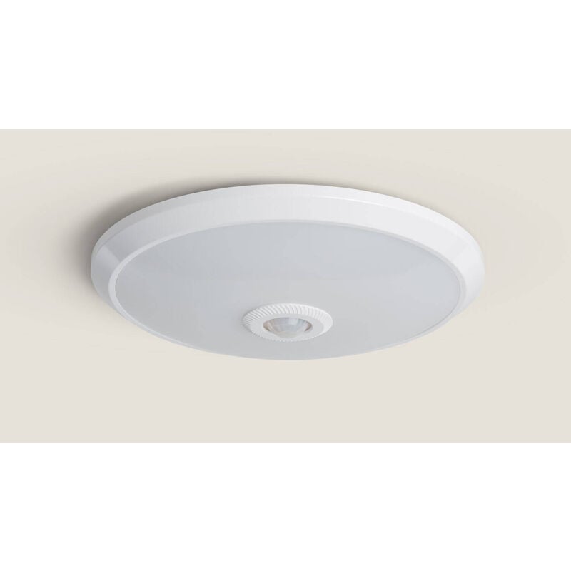 foto del prodotto efectoled plafoniera led 20w con sensore di movimento pir e crepuscolare design bianco caldo 3000k