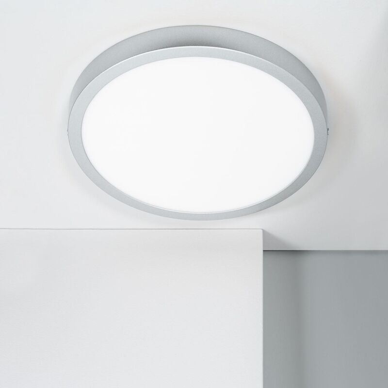 foto del prodotto efectoled plafoniera led 24w circolare alluminio 280 mm slim cct selezionabile gal n switchdimm argento