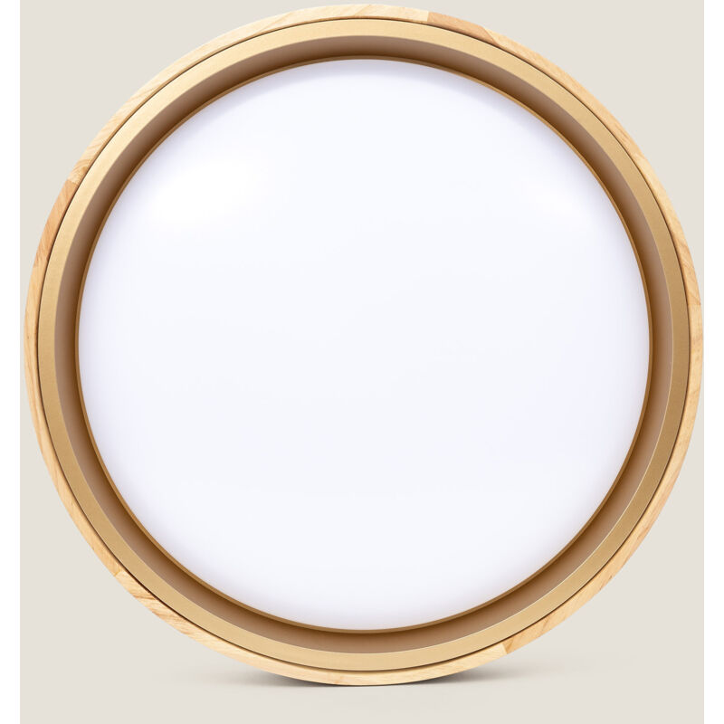 foto del prodotto efectoled plafoniera led 24w circolare metallo 400 mm lunder oro