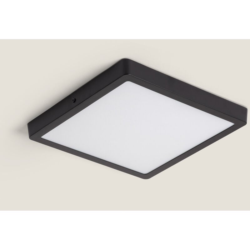 foto del prodotto efectoled plafoniera led 24w quadrata alluminio 280x280 mm slim cct selezionabile gal n switchdimm nero