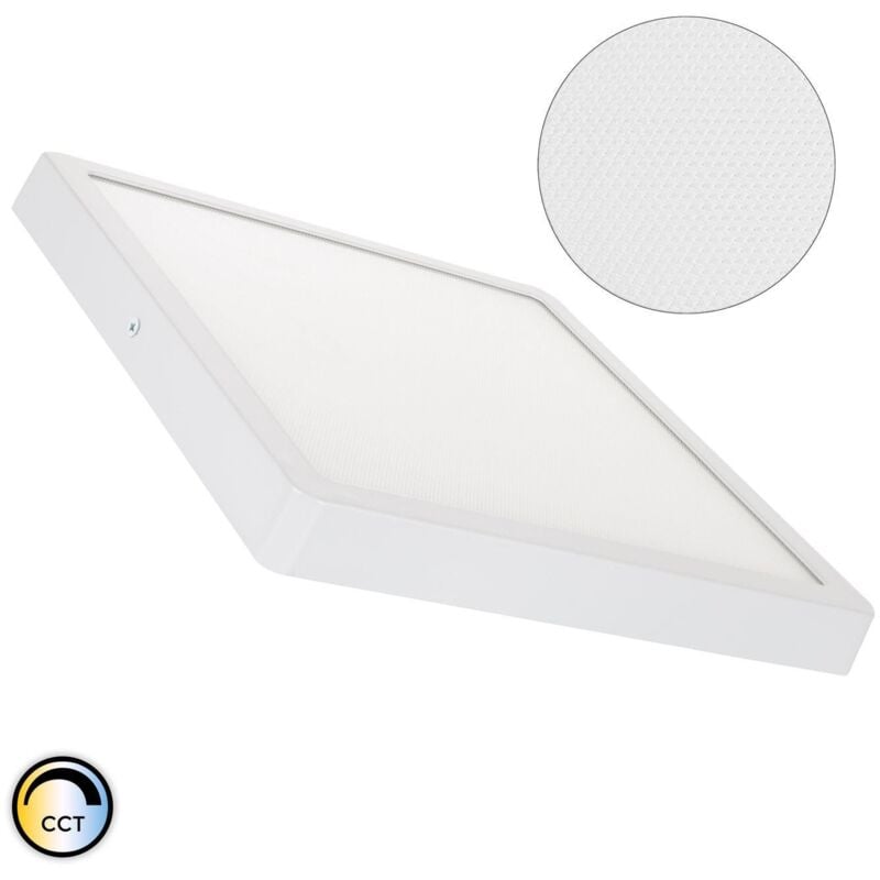 foto del prodotto efectoled plafoniera led 24w quadrata superslim cri90 microprismatica cct selezionabile ugr17 280x280 mm selezionabile caldo naturale freddo 