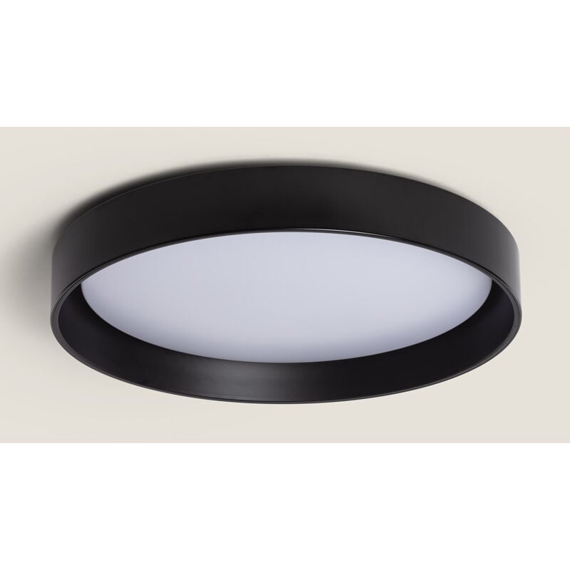 foto del prodotto efectoled plafoniera led 30w circolare metallo 550 mm cct selezionabile big broadwey nero