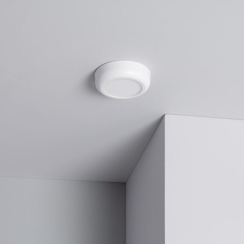 foto del prodotto efectoled plafoniera led 6w circolare metallo 120 mm design bianco bianco freddo 6000k