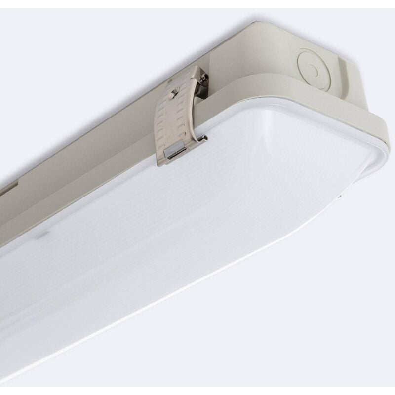 foto del prodotto efectoled plafoniera stagna led 60cm 18w high lumen 150lm w ip65 bianco caldo no flicker 2800k