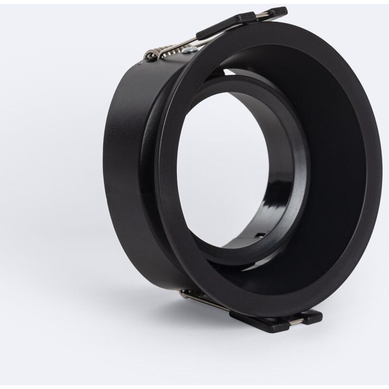 foto del prodotto efectoled portafaretto downlight circolare lampadina led gu10 gu5.3 foro 75 mm suefix nero