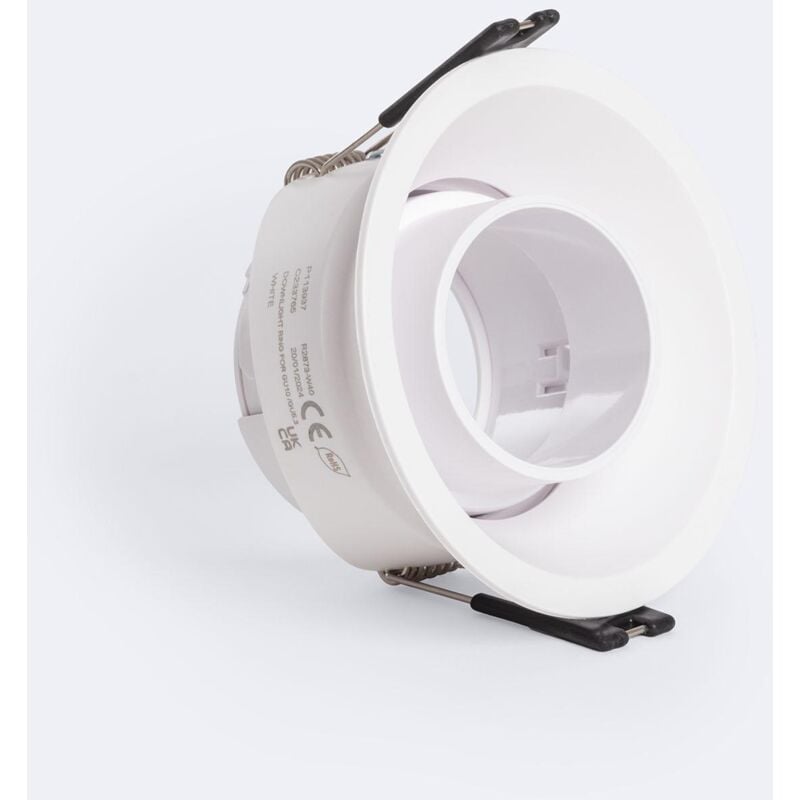 foto del prodotto efectoled portafaretto downlight conico orientabile basso ugr per lampadina led gu10 gu5.3 foro 85 mm suefix bianco