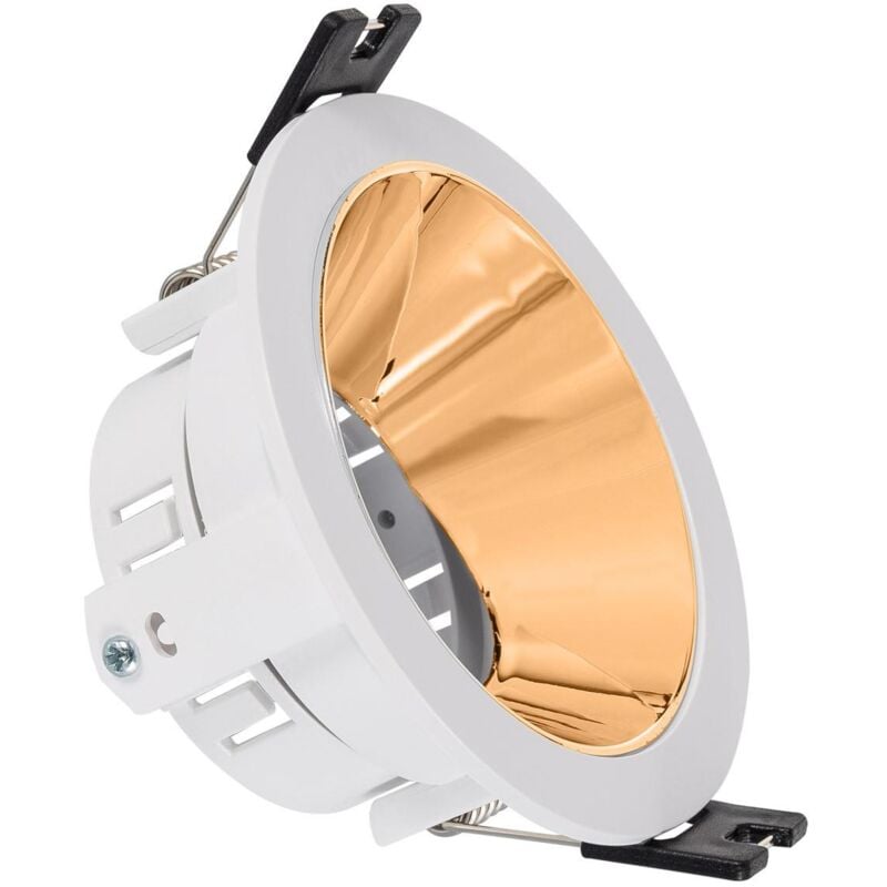 foto del prodotto efectoled portafaretto downlight conico reflect per lampadina led gu10 gu5.3 foro 75 mm bronzo