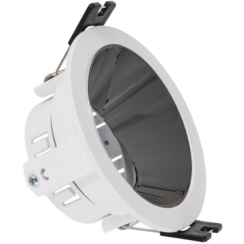 foto del prodotto efectoled portafaretto downlight conico reflect per lampadina led gu10 gu5.3 foro 75 mm nero