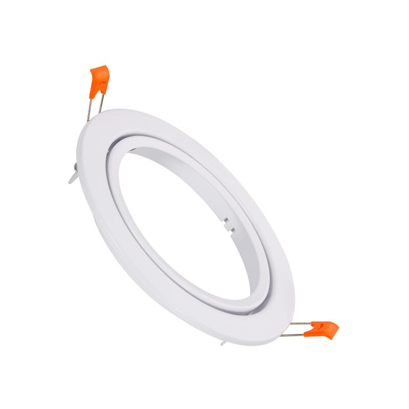 foto del prodotto efectoled portafaretto downlight da incasso circolare orientabile per lampadina led gu10 ar111 foro 120 mm bianco