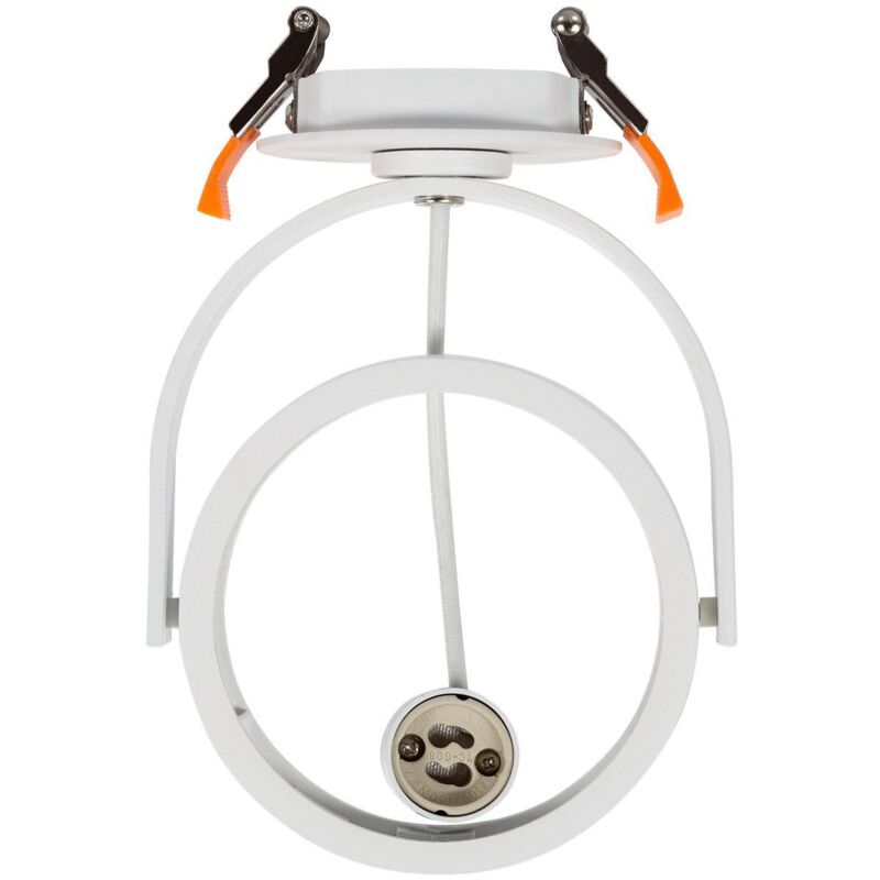 foto del prodotto efectoled portafaretto downlight incasso circolare orientabile per lampadina led gu10 ar111 bianco