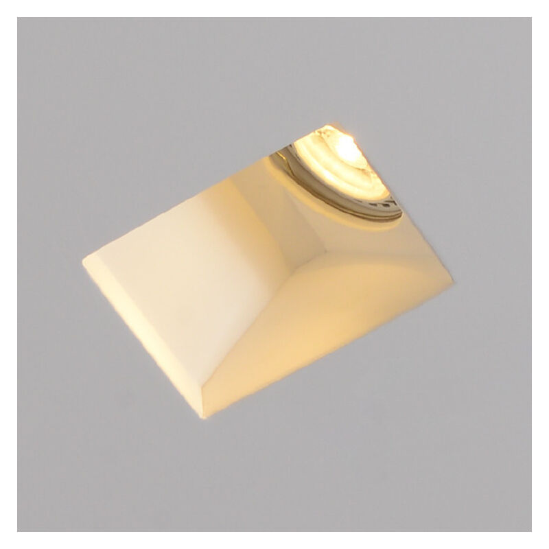 foto del prodotto efectoled portafaretto downlight integrazione cartongesso accento per lampadina led gu10 gu5.3 foro 123x123 mm ugr17 bianco