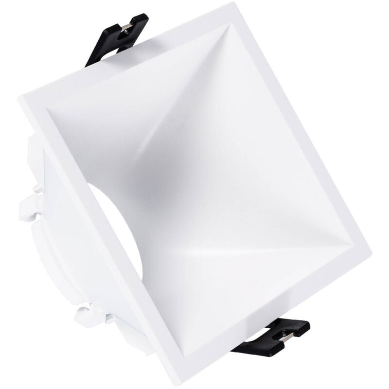 foto del prodotto efectoled portafaretto downlight quadrato 45 basso ugr per lampadina led gu10 gu5.3 foro 85 x 85 mm bianco