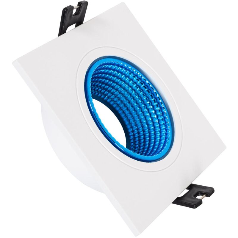foto del prodotto efectoled portafaretto downlight quadrato basculante colorato per lampadina led gu10 gu5.3 foro 80 mm giallo