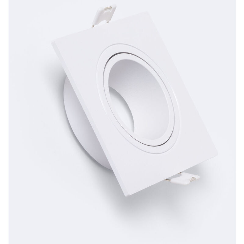 foto del prodotto efectoled portafaretto downlight quadrato bianco per lampadina led gu10 gu5.3 foro 75x75 mm bianco