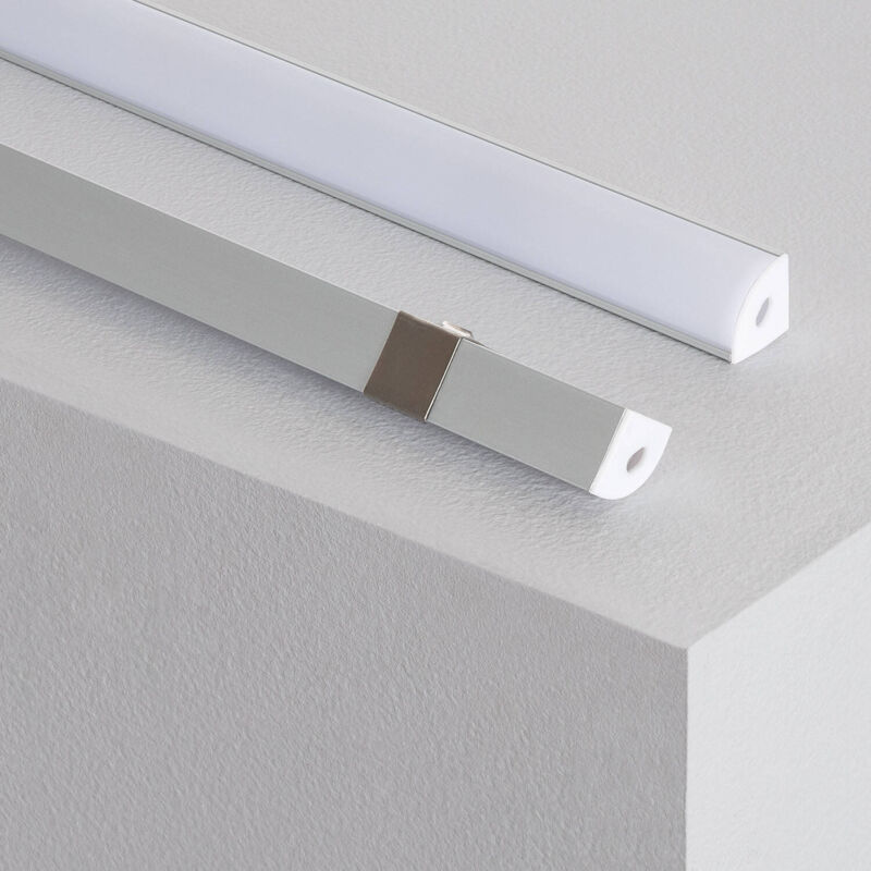 foto del prodotto efectoled profilo con striscia led new aretha 600mm 6w per angoli bianco caldo 3000k