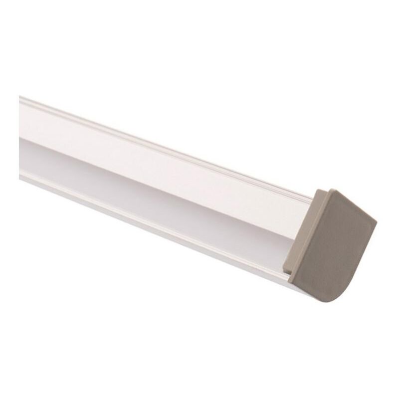 foto del prodotto efectoled profilo in alluminio ad angolo con copertura continua per strisce led fino a 20mm coperchio trasparente 90 4 m