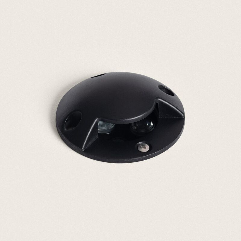 foto del prodotto efectoled segnapasso da esterno led 3w incasso a terra gimsha 1l nero 2700k bianco caldo