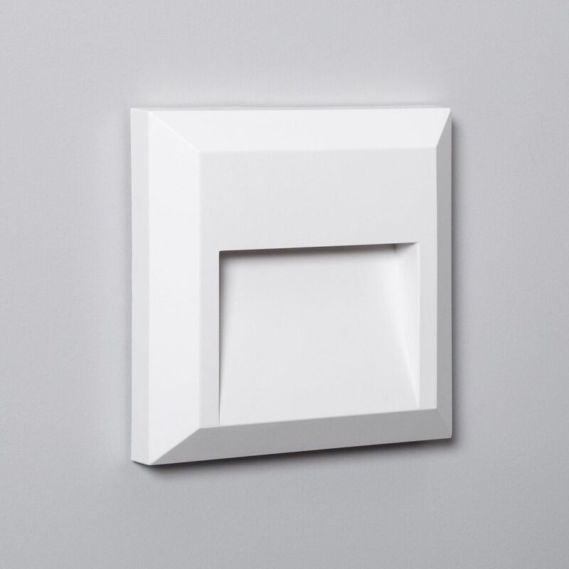 foto del prodotto efectoled segnapasso led per esterno 1w da superficie parete quadrato bianco byron bianco caldo 2700k