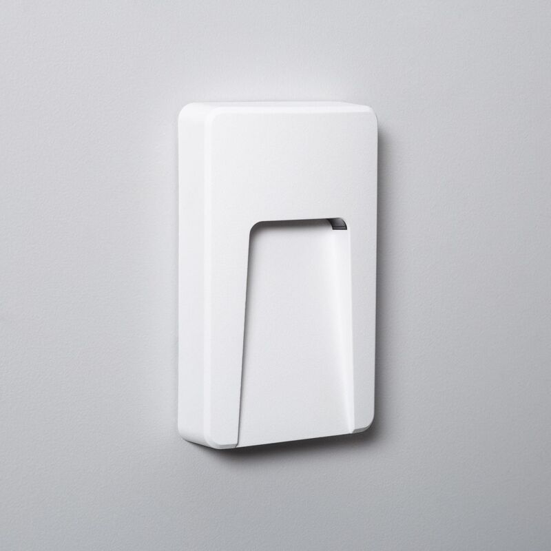 foto del prodotto efectoled segnapasso led per esterno 3w da superficie parete rettangolare bianco joy bianco naturale 4000k