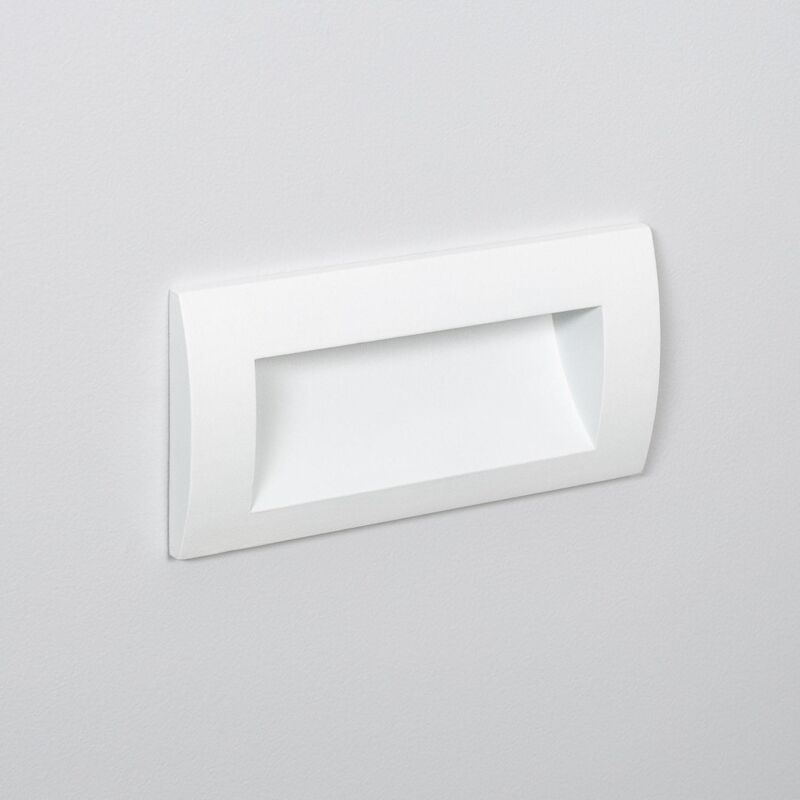foto del prodotto efectoled segnapasso per esterno led 4w incasso parete rettangolare bianco elin bianco caldo 2700k