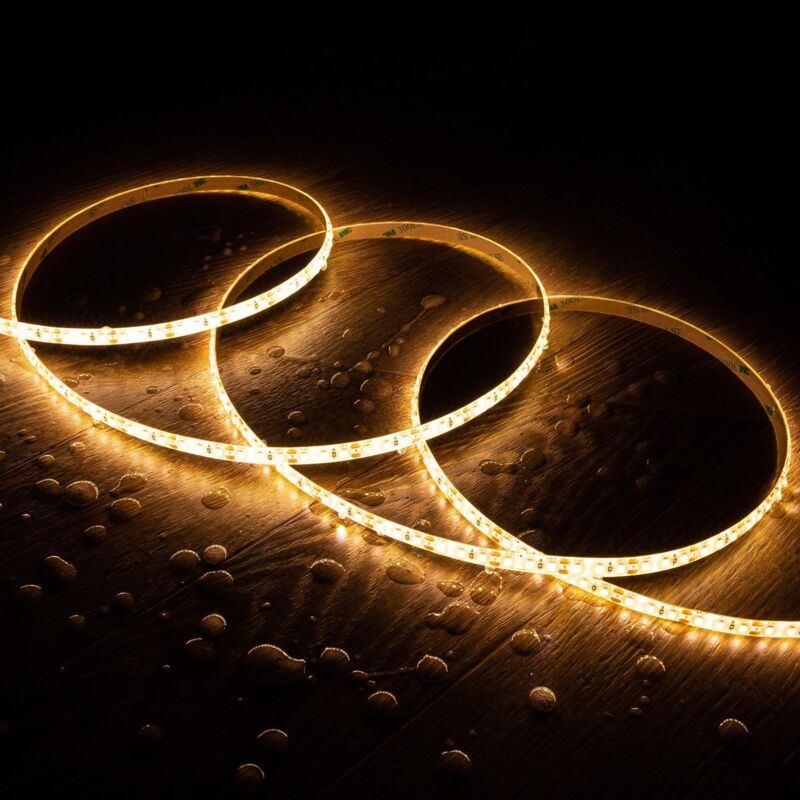 immagine 0 del prodotto efectoled striscia led 12v dc smd2835 120led m 5m ip65 larghezza 8mm taglio ogni 2.5cm bianco caldo 2700k
