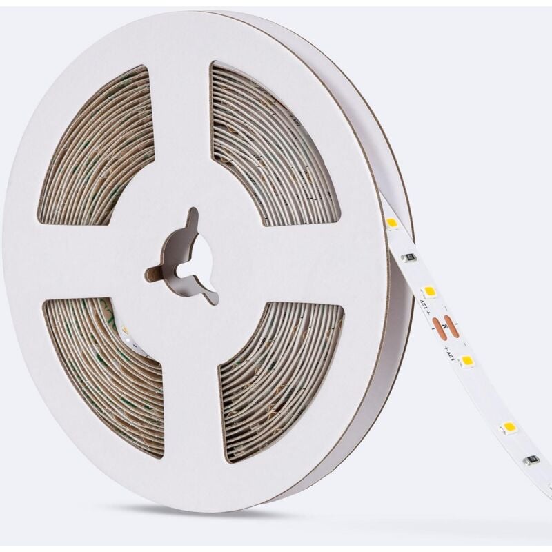 foto del prodotto efectoled striscia led 12v dc smd2835 60led m 5m ip20 larghezza 8mm taglio ogni 5cm 2700k bianco caldo