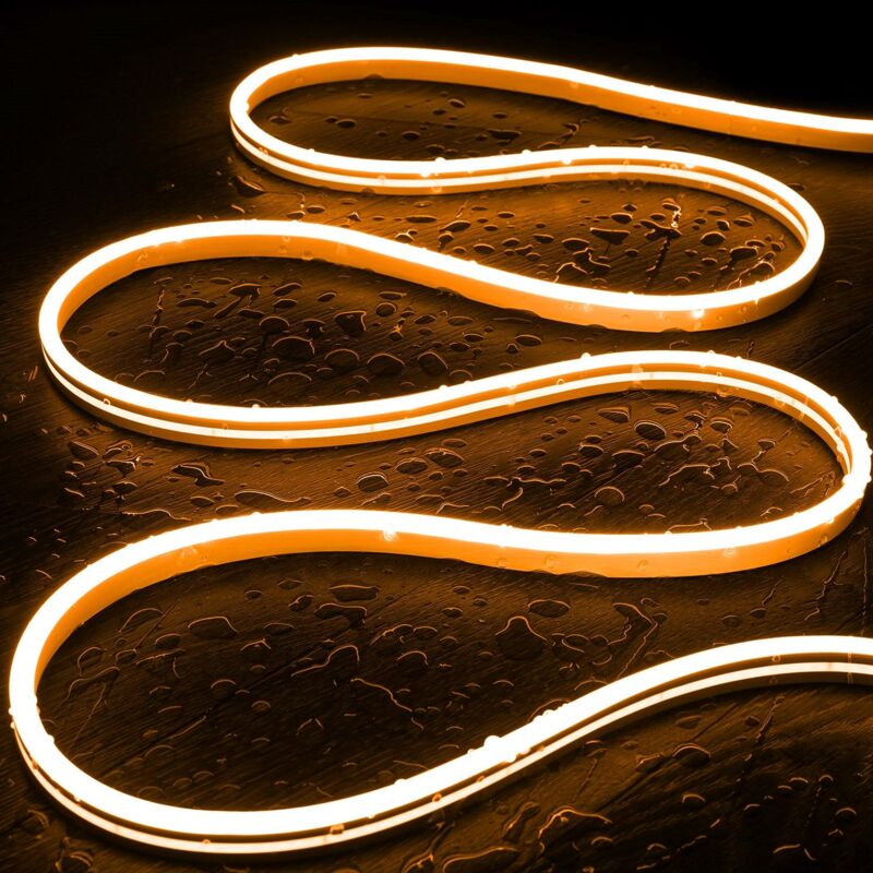 foto del prodotto efectoled striscia led neon 48v dc 120 led m arancione ip65 su misura taglio ogni 5 cm 2 m