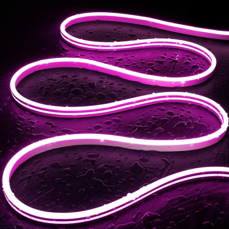 foto del prodotto efectoled striscia led neon 48v dc 120 led m rosa ip65 su misura taglio ogni 5 cm 1 m