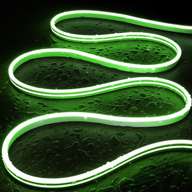 immagine 0 del prodotto efectoled striscia led neon 48v dc 120 led m verde ip65 su misura taglio ogni 5 cm 9 m