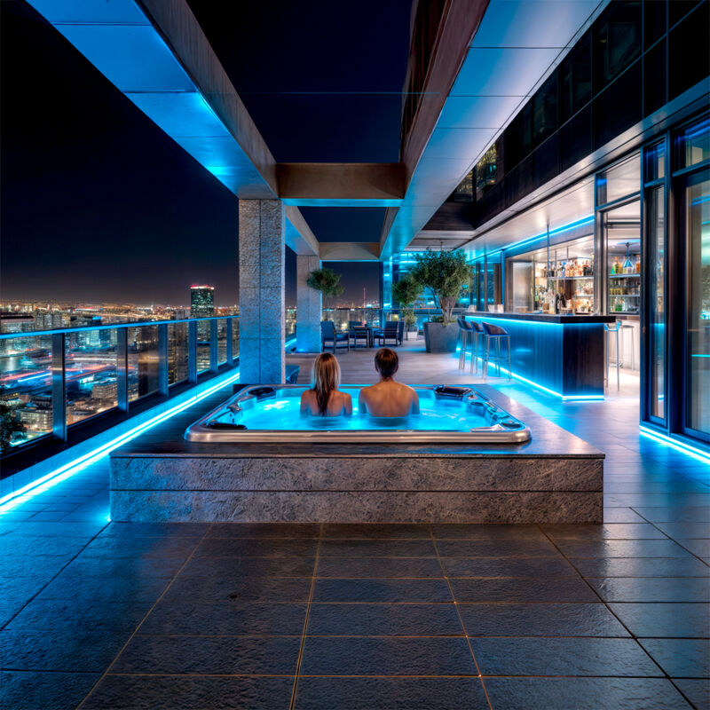 foto del prodotto efectoled - striscia led neon 7.5 w m regolabile 220v ac 120 led m semicircolare 180 azzurro ip67 su misura taglio ad ogni 100 cm 1 m