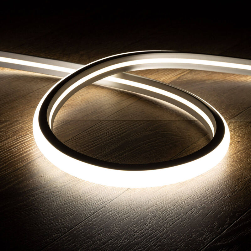 immagine 0 del prodotto efectoled striscia led neon 7.5 w m regolabile 220v ac 120 led m semicircolare 180 bianco naturale ip67 su misura taglio ad ogni 100 cm 8 m
