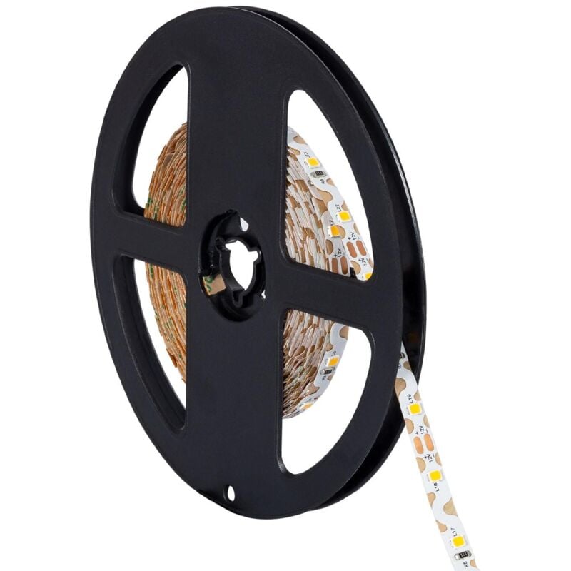 foto del prodotto efectoled striscia led zig zag 12v dc 60 led m 5m ip20 larghezza 6 mm taglio ogni 5cm bianco caldo 2700k