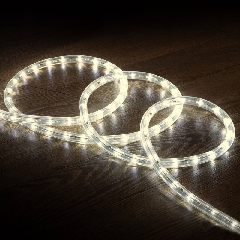 foto del prodotto efectoled tubo flessibile led circolare 220v ac 36 led m bianco naturale ip65 su misura taglio ogni 100cm 6 m