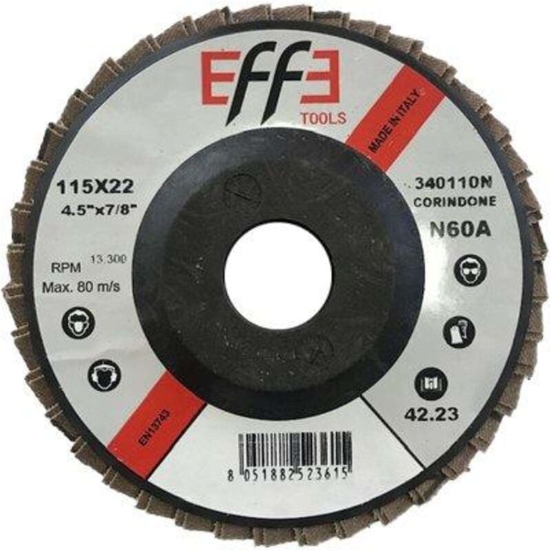 foto del prodotto effe disco a lamelle radiali corindone mm 115x22,2 grana 100