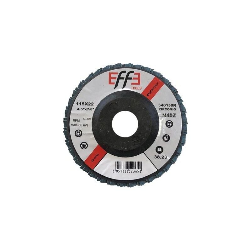 foto del prodotto effe disco a lamelle radiali zirconio mm 115x22,2 grana 80 10 pezzi