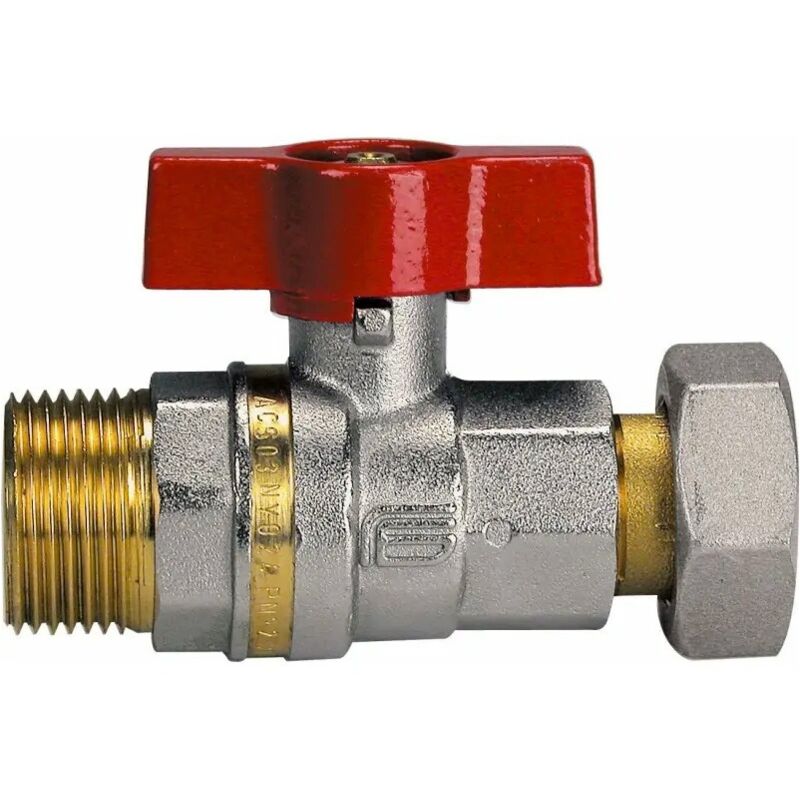 foto del prodotto effebi spa valvola a sfera aster acs contatore maschio con girello 1 2 x 1 2 1022n244xg