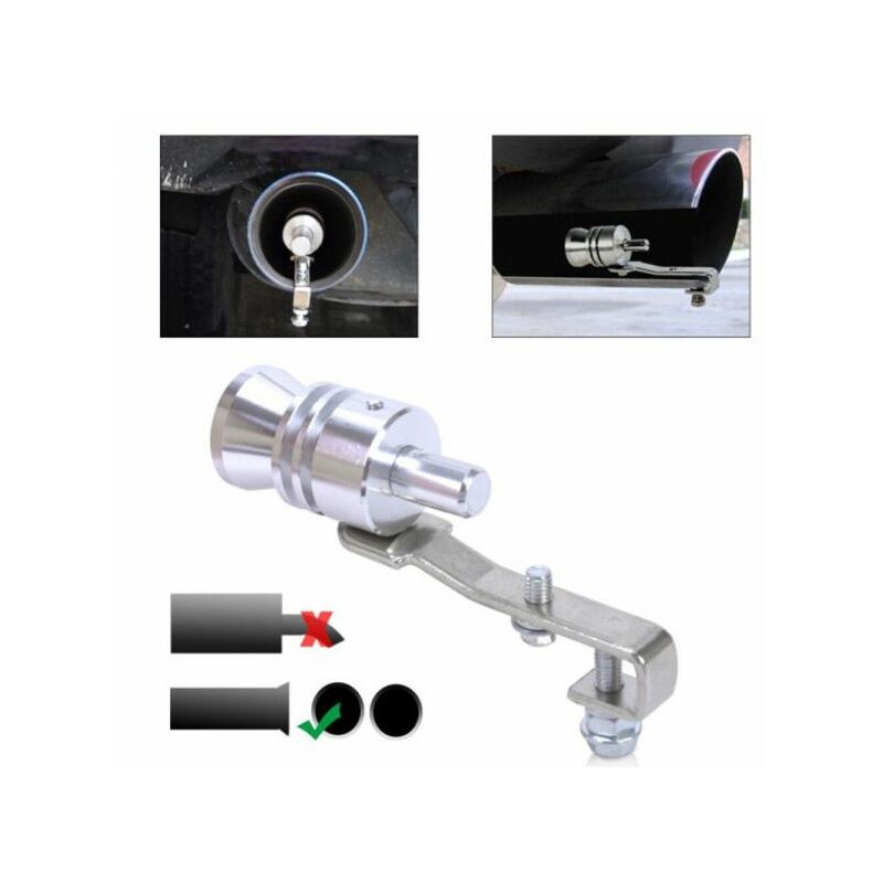 foto del prodotto effetto turbo fischio per marmitta auto tuning terminale turbina misura l 2400cc