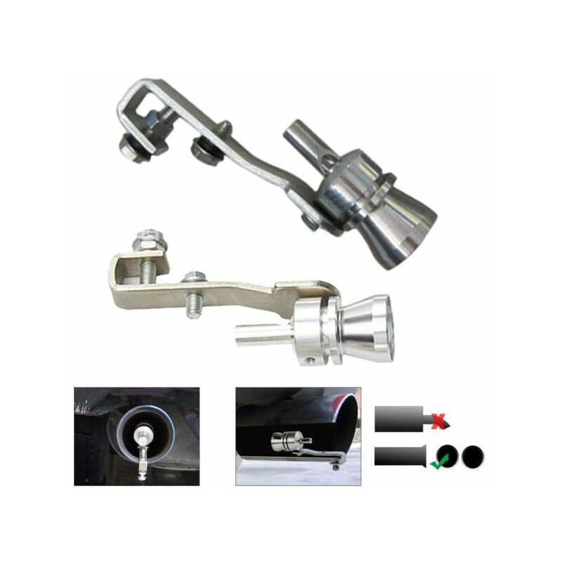 foto del prodotto effetto turbo fischio per marmitta auto tuning terminale turbina misura m 2000cc