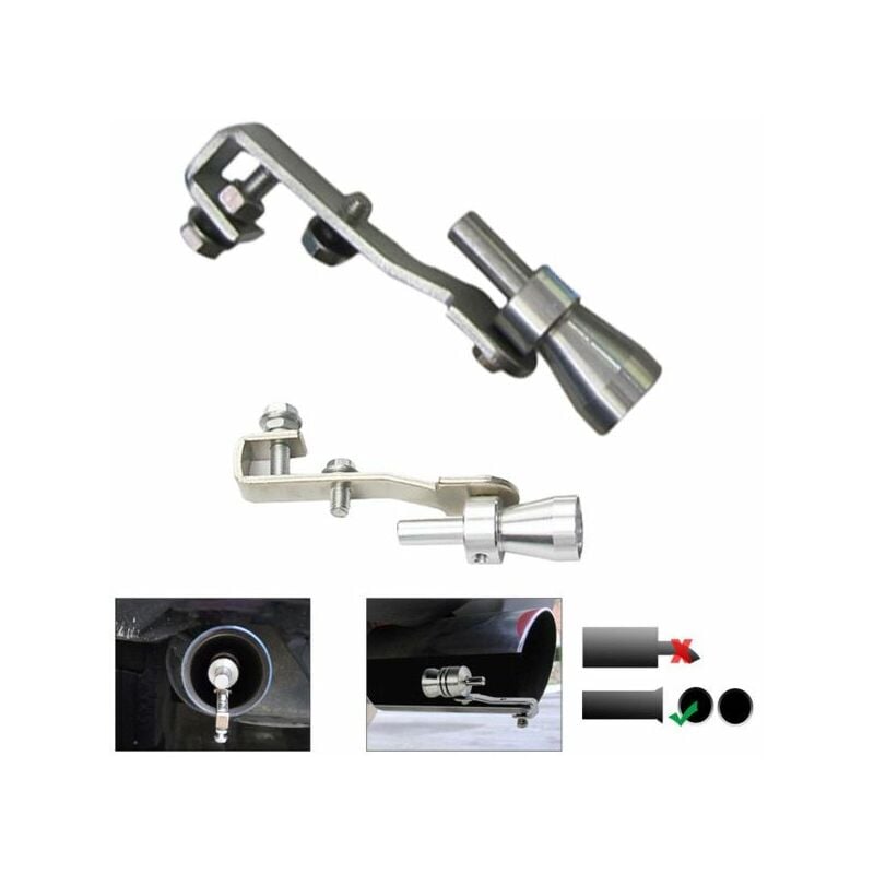 foto del prodotto effetto turbo fischio per marmitta auto tuning terminale turbina misura s 1600cc