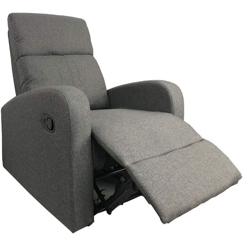 foto del prodotto effezeta italia poltrona relax manuale giada tessuto colore grigio